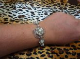 Pulseira Flor Strass