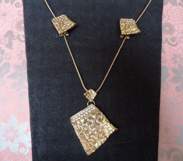 Conjunto Strass Dourado